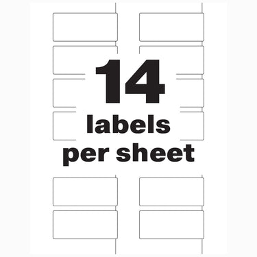Avery White Asset Tag Labels, 1-1/4